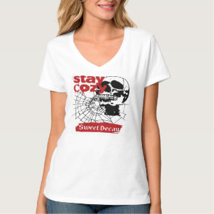 ADOM "Stay Cozy" Damen Langarm Grafik T-Shirt