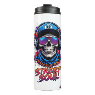 ADOM "Street Soul" Damen Langarm Grafik T-Shirt Thermosbecher