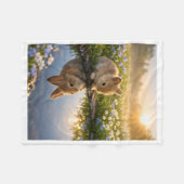 ADOM Sunrise Bunny Water Reflection Decke (Vorderseite (Horizontal))