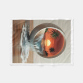 ADOM Sunset Beach Rundblick-Decke Fleecedecke (Vorderseite (Horizontal))