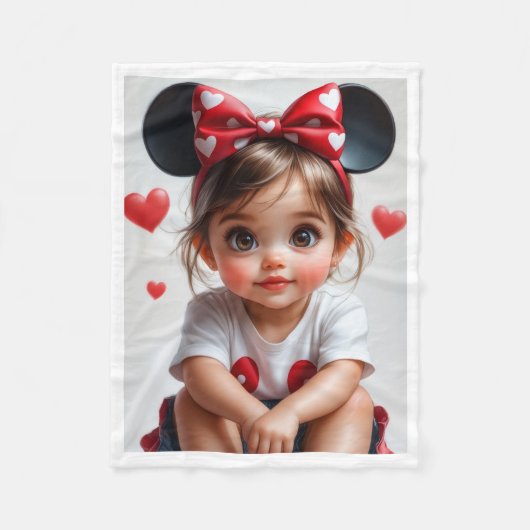 ADOM Süße Maus Hut Babydecke Fleecedecke (Vorderseite)