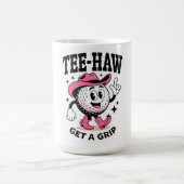 ADOM "Tee-Haw Get a Grip" Damen-Grafik-T-Shirt Kaffeetasse (Mittel)
