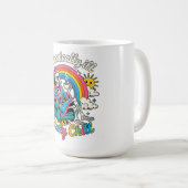 ADOM "Totally Chill" Damen Langarmshirt Kaffeetasse (VorderseiteRechts)
