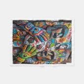 ADOM Urban Street Art Graffiti-Decke Fleecedecke (Vorderseite (Horizontal))