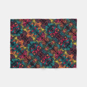 ADOM Vibrant Boho Kaleidoskop-Decke Fleecedecke (Vorderseite (Horizontal))