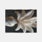 ADOM White Feather Luxus-Vase-Blanket Fleecedecke (Vorderseite (Horizontal))