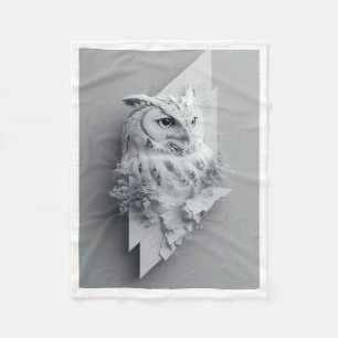 ADOM White Owl Lightning Blanket Fleecedecke