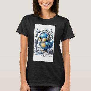 ADOM's Sweet Melody Süßer Blauer Vogel Bio-T-Shirt T-Shirt