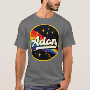 Adon Regenbogen im Weltraum im Vintage-Stil T-Shirt
