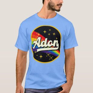 Adon Regenbogen im Weltraum im Vintage-Stil T-Shirt