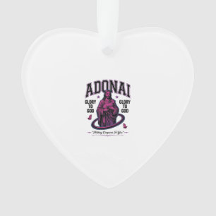 Adonai Ehre sei Gott Vintage-Christen-Vektor-Desig Ornament