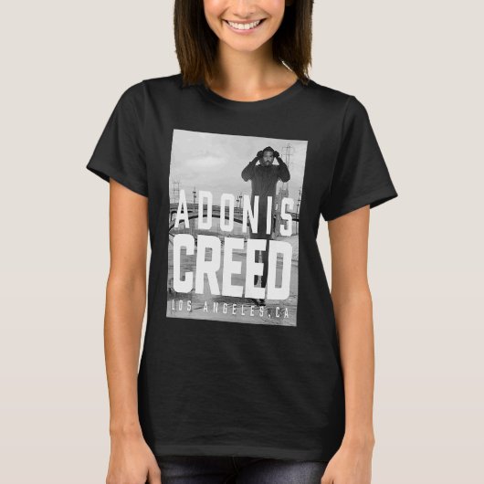 Adonis Creed LA Schwarzweißfotografie T-Shirt (Vorderseite)