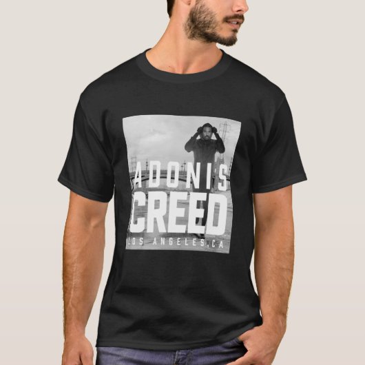 Adonis Creed LA Schwarzweißfotografie T-Shirt (Vorderseite)