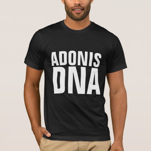 ADONIS DNA MENS FUNNY T - SHIRT (Vorderseite)