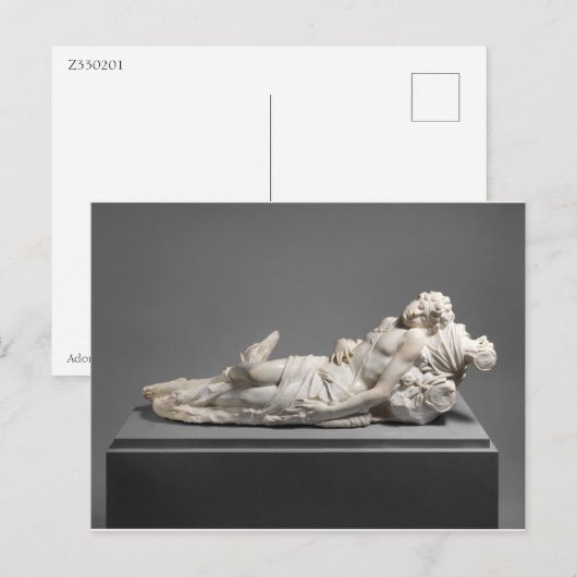 Adonis-Skulptur Postkarte (Vorne/Hinten)