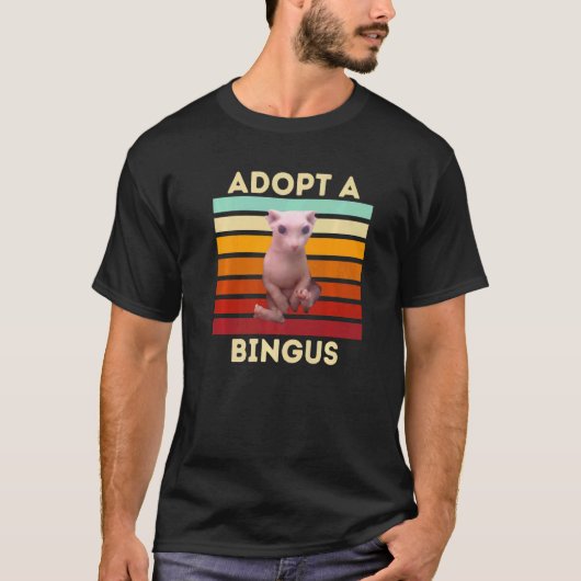 Adopt a Bingus Hairless Sphynx Cat T-Shirt (Vorderseite)