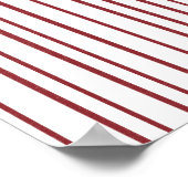 Adopt a Cat Pink Cake on Stripes Birthday Decor Poster (Ecke)