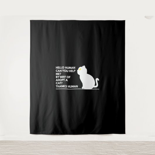 Adopt A Cat Wandteppich (Vorderseite)