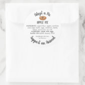 Adopt a Pie Animal Rescue Bakery Ingredients Runder Aufkleber (Tasche)