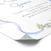 Adopt A Silly goose 1st Birthday Blue bow Poster (Ecke)