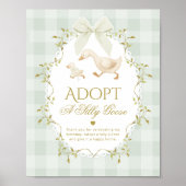 Adopt a Silly Goose Gender Neutral 1st Birthday Poster (Vorne)