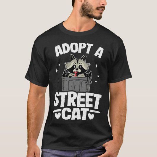 Adopt A Street Cat Raccoon 1 T-Shirt (Vorderseite)
