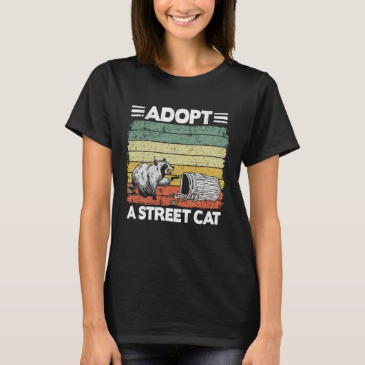 Adopt A Street Cat Raccoon  2 T-Shirt (Vorderseite)