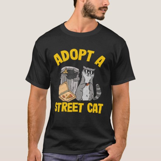 Adopt A Street Cat Raccoon 5 T-Shirt (Vorderseite)