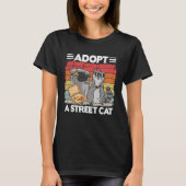 Adopt A Street Cat Trash Can Garbage Panda Pizza R T-Shirt (Vorderseite)