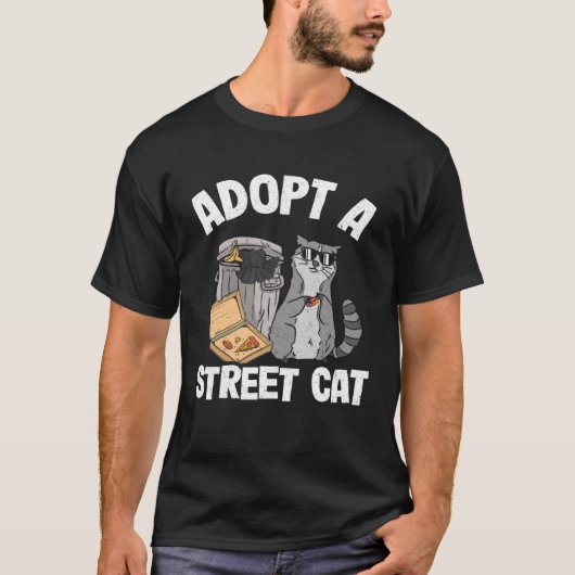 Adopt A Street Cat Trash Garbage Panda Pizza Racco T-Shirt (Vorderseite)