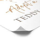 Adopt a Teddy Bear Balloon Boho Adoption Birthday  Poster (Ecke)