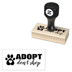 Adopt Don’t Shop Tierrettung 1,5” x 3” Stempelgumm Gummistempel