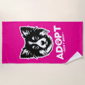 Adopt don't shop 3 strandtuch (Vorderseite)