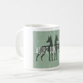 „Adopt, don't, shop“ mug Kaffeetasse (Vorderseite Links)