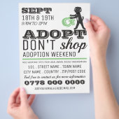 Adopt Don't Shop, PET Adoption Event Advertising Flyer (Hand)
