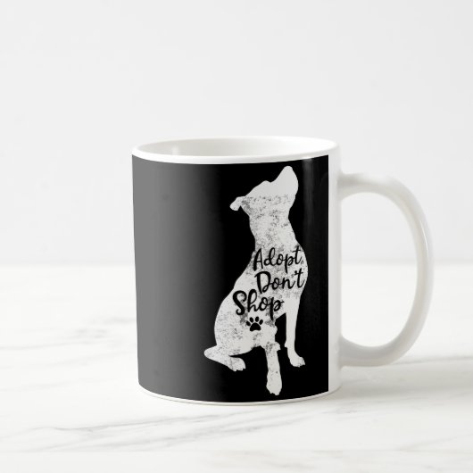Adopt Don't Shop Rescue Tbull Dog Breed T Bull Mom Kaffeetasse (Rechts)