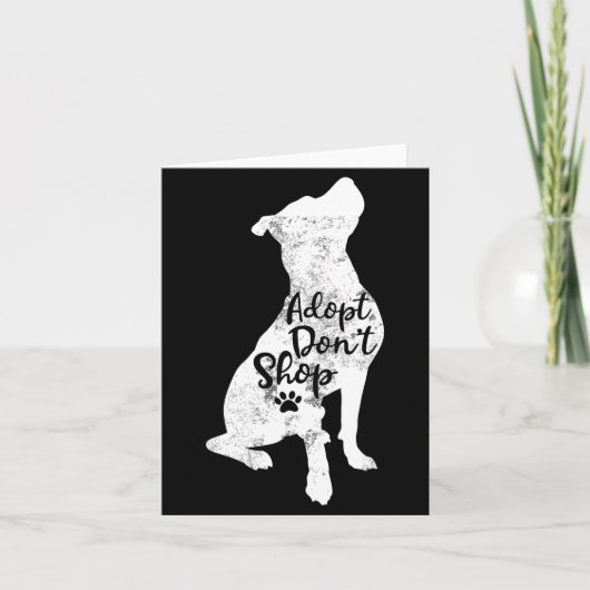 Adopt Don't Shop Rescue Tbull Dog Breed T Bull Mom Karte (Vorderseite)