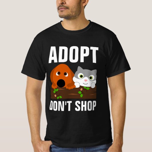 ADOPT DON'T SHOP T-Shirts (Vorderseite)