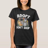 Adopt Don't Shop Trash Garbage Panda Raccoon T-Shirt (Vorderseite)