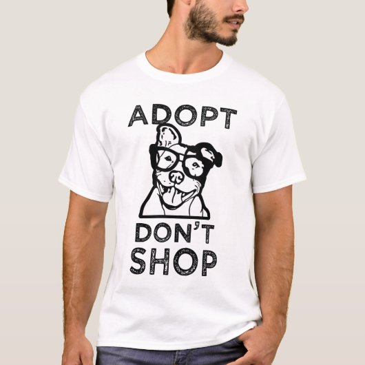 Adopt kaufen nicht das Shirt der Pitbull (Vorderseite)