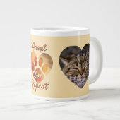 Adopt Love Repeat Earthy Rescue Photo Art Jumbo-Tasse (Vorderseite Rechts)