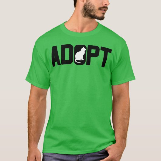 Adopt Tiere retro adoptieren T-Shirt (Vorderseite)