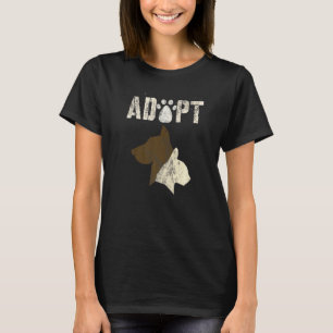 Adopt Vintage Tierrettung Shelter Katzen Hunde Ado T-Shirt