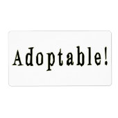 Adoptable Label (Vorne)