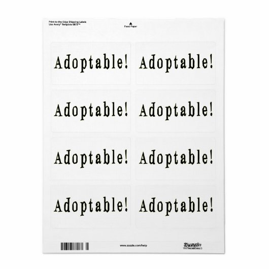 Adoptable Label (Vorne)