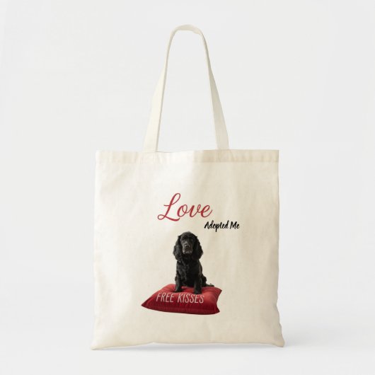 Adopted Dog Love Tote Bag Tragetasche (Vorne)