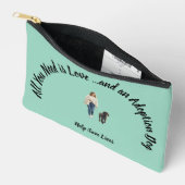 Adopted Dog Theme Small Zipper Bag Zubehörtasche (Offen)