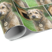 Adopted Scruffy Dog With Doghouse Geschenkpapier (Rolleneckpunkt)