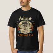 Adoptier A Street Cat Funny Opossum Raccoon Skunk T-Shirt (Vorderseite)