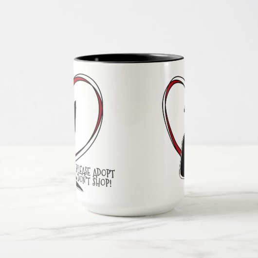 Adoptier bitte nicht einkaufen! | Tierüberlagerung Tasse (Zentrum)